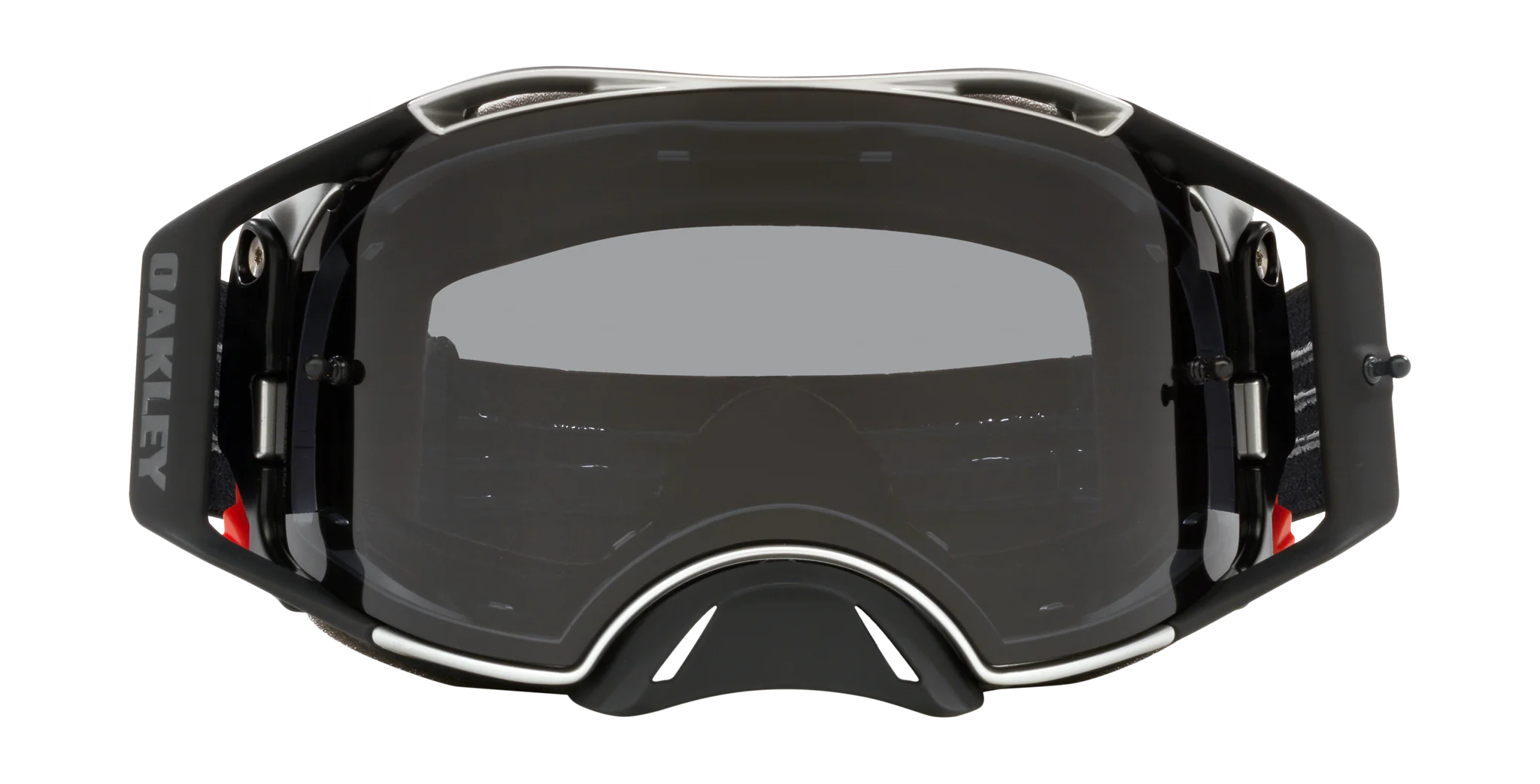 Oakley Crossbril Airbrake MX Tuff Blocks Black Gunmetal - Donker Grijs Lens