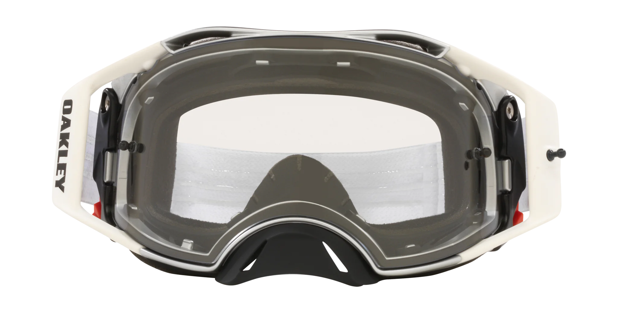 Oakley Crossbril Airbrake MX Tuff Blocks White - Clear Lens