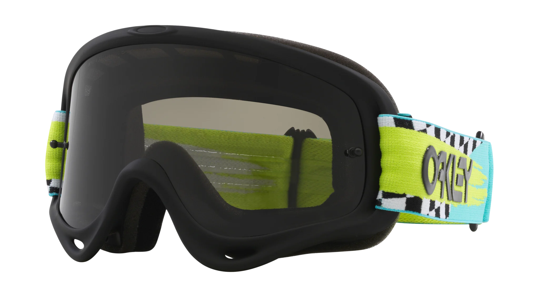 Oakley Crossbril O-frame Teal Checks - Donker Grijs Lens