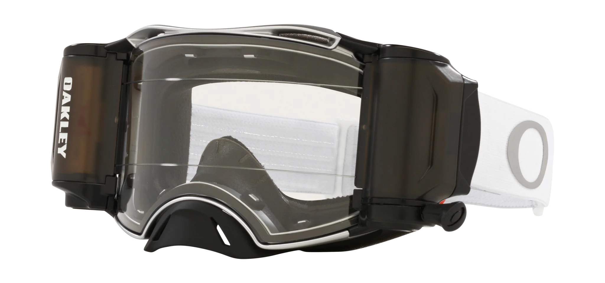 Oakley Crossbril Roll-Off Airbrake MX Tuff Blocks White - Clear Lens