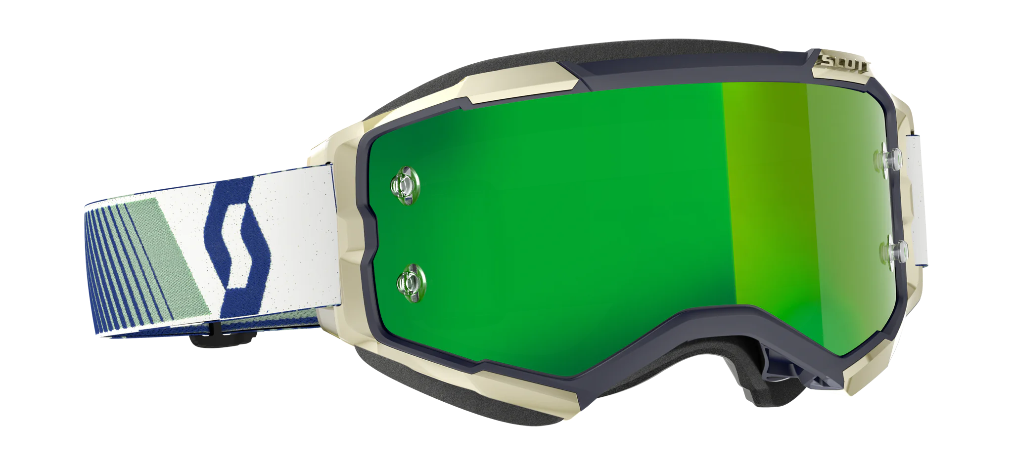 Scott Crossbril Fury - Blauw / Groen - Spiegel Groen Lens