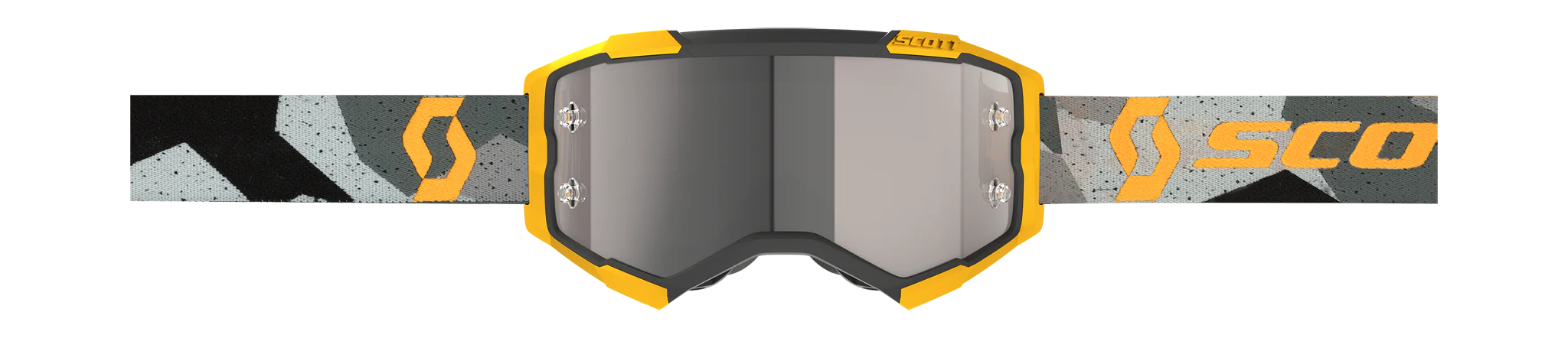 Scott Crossbril Fury - Camo Groen / Geel - Spiegel Zilver Lens
