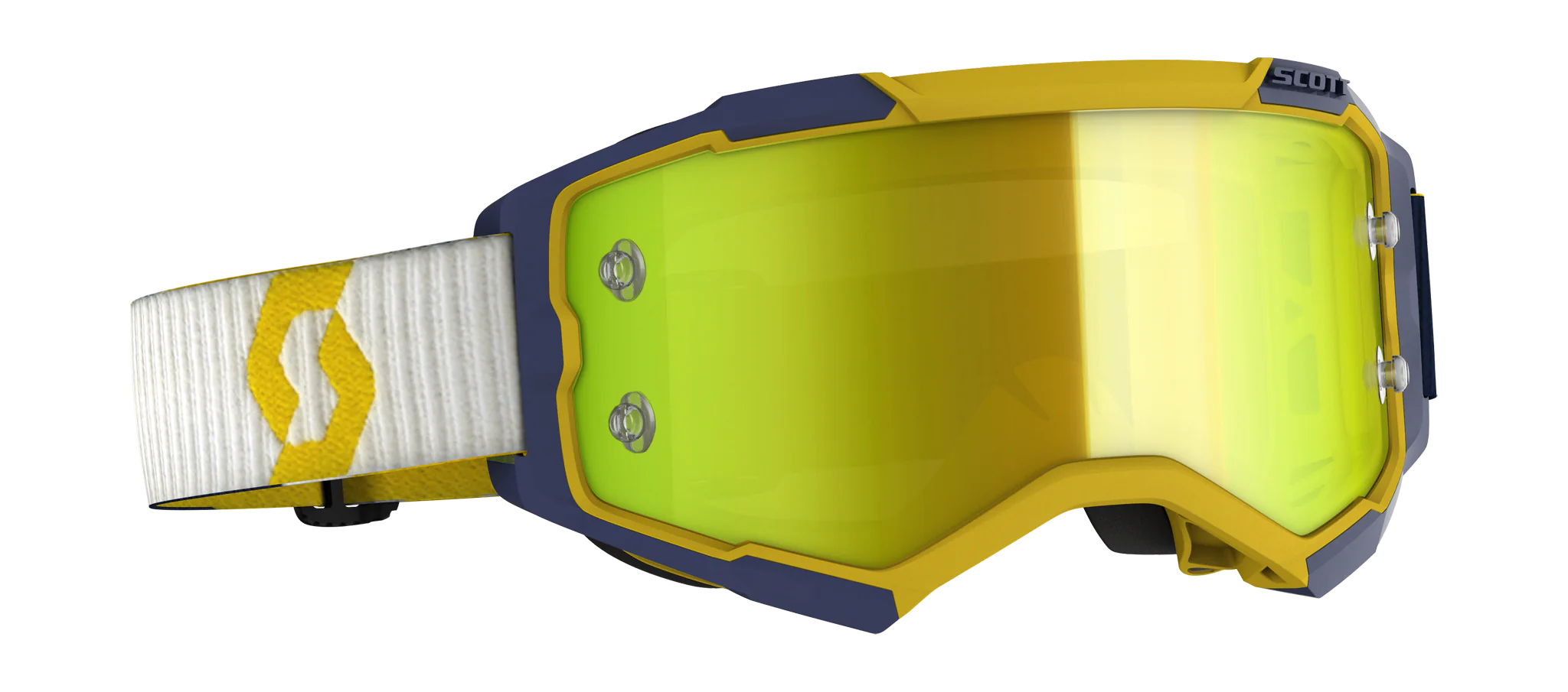 Scott Crossbril Fury - Geel / Blauw - Spiegel Geel Lens