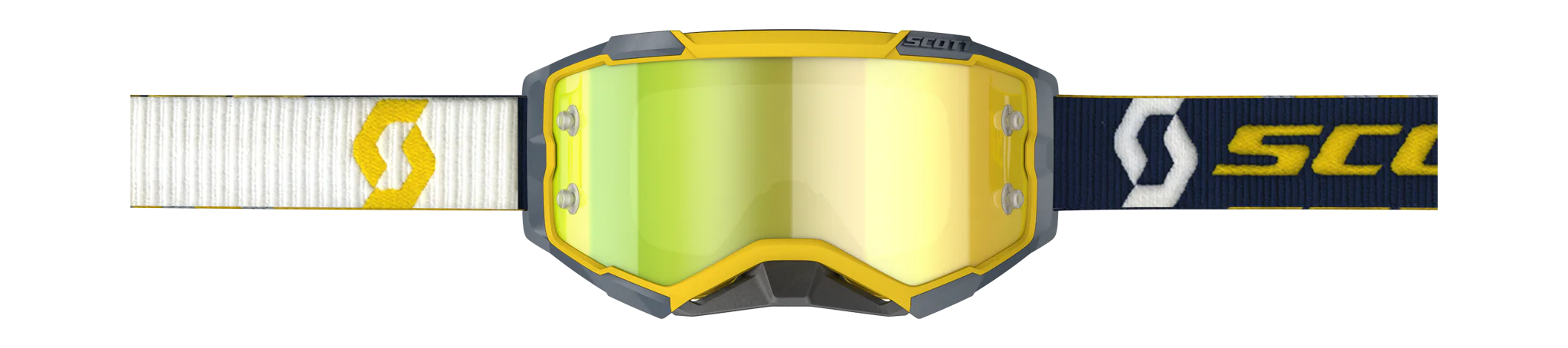 Scott Crossbril Fury - Geel / Blauw - Spiegel Geel Lens