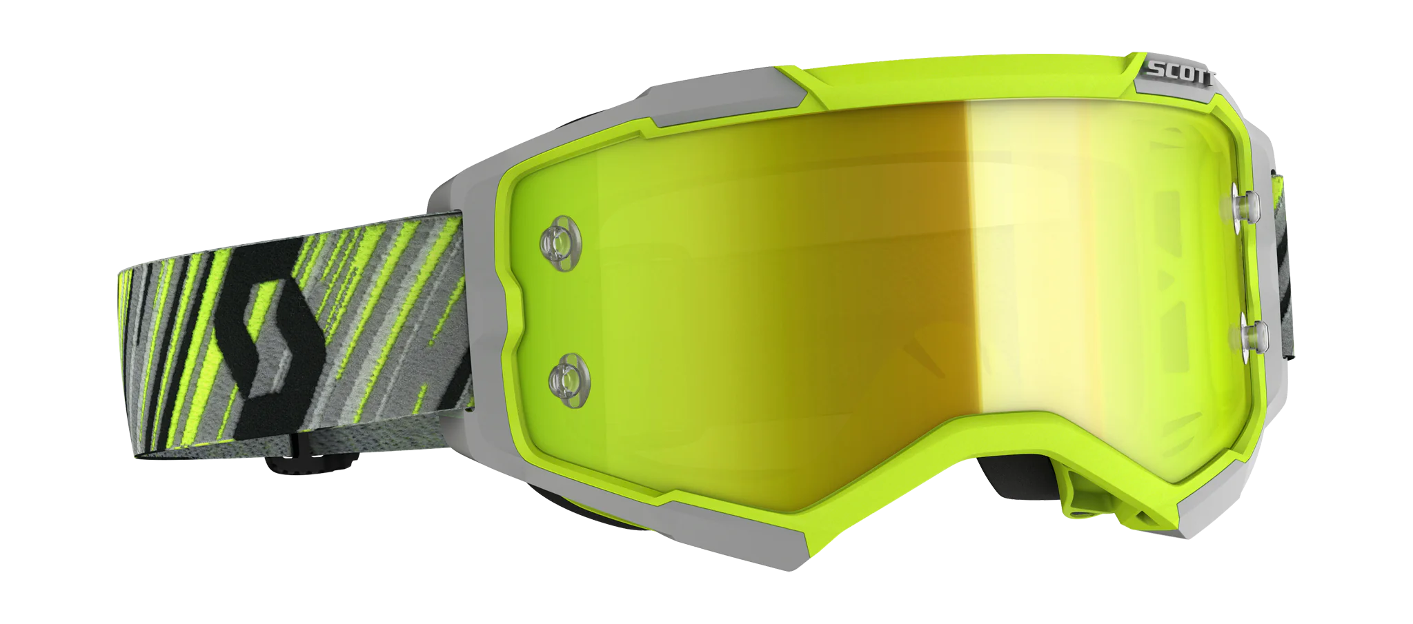 Scott Crossbril Fury - Geel / Grijs - Spiegel Geel Lens