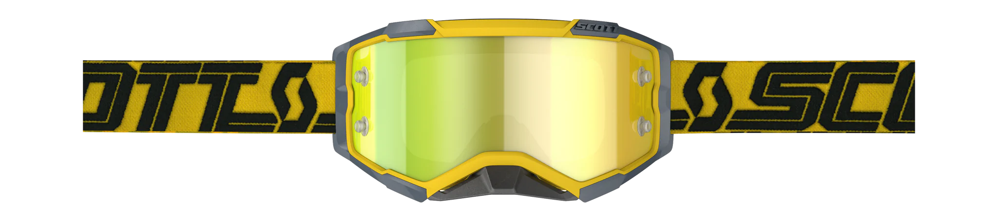 Scott Crossbril Fury - Geel / Zwart - Spiegel Geel Lens