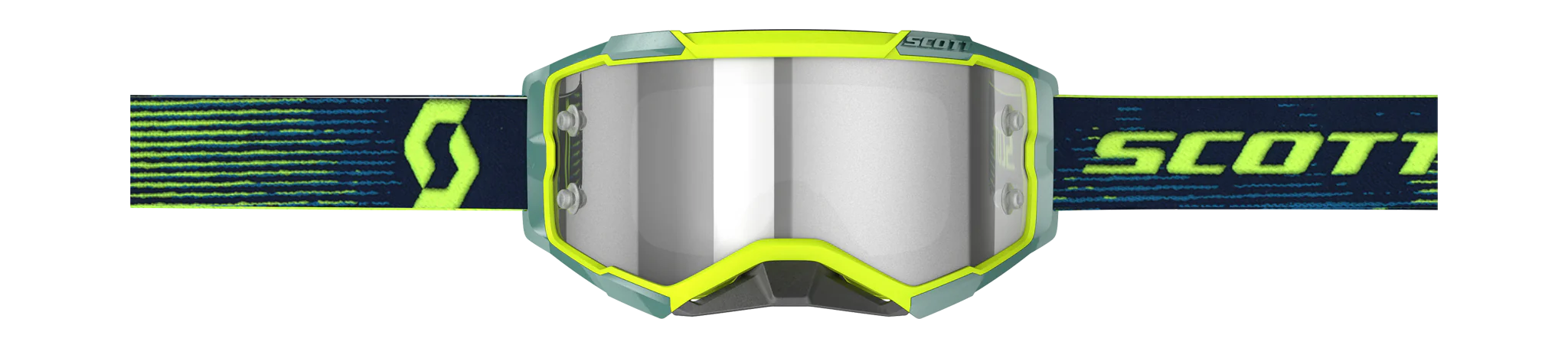 Scott Crossbril Fury - Neon Geel / Blauw - Light Sensitive Grijs Lens
