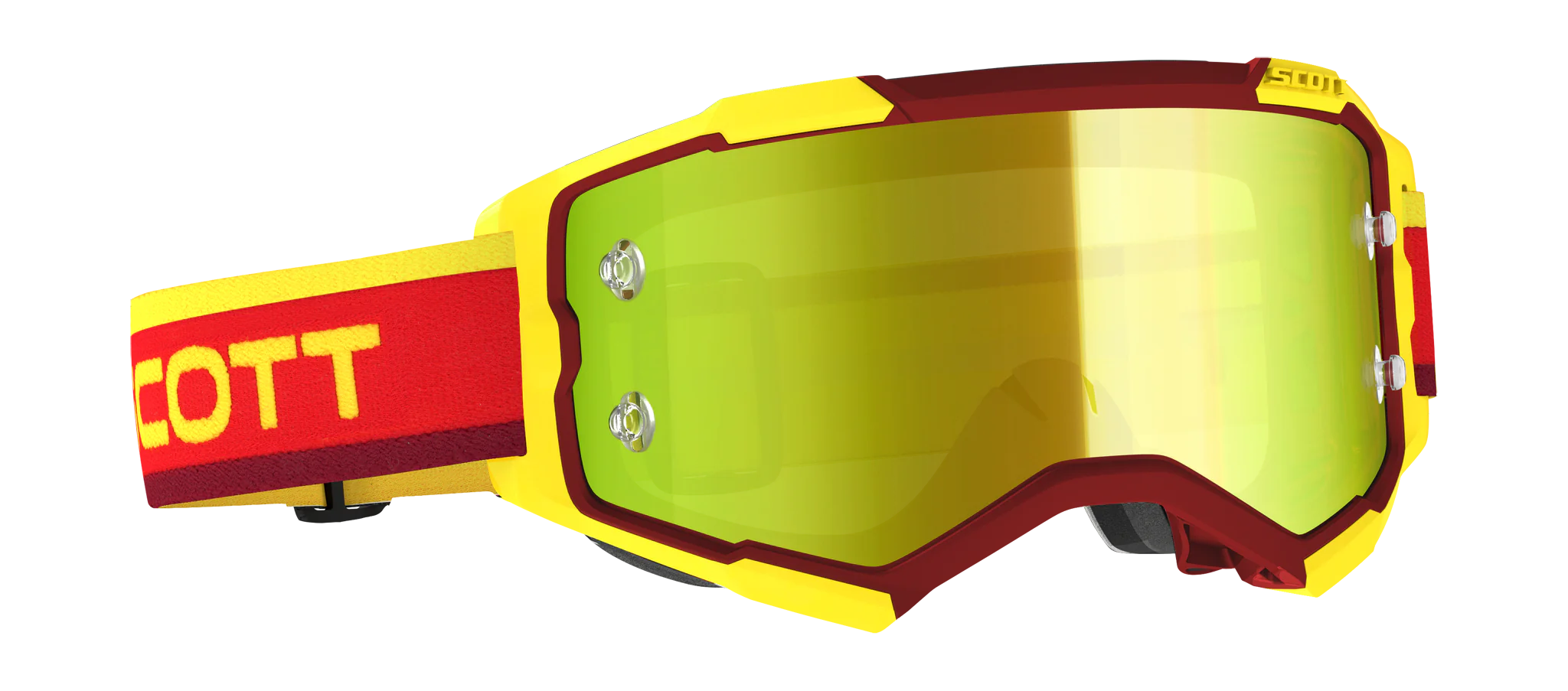 Scott Crossbril Fury - Rood / Geel - Spiegel Geel Lens