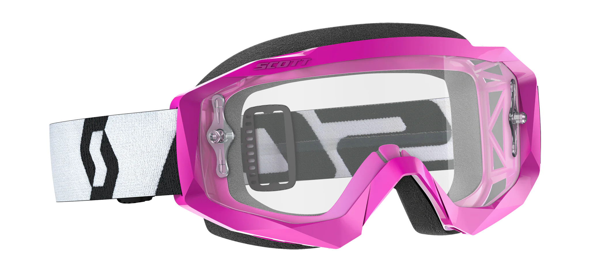 Scott Crossbril Hustle X MX - Roze / Zwart - Clear Lens