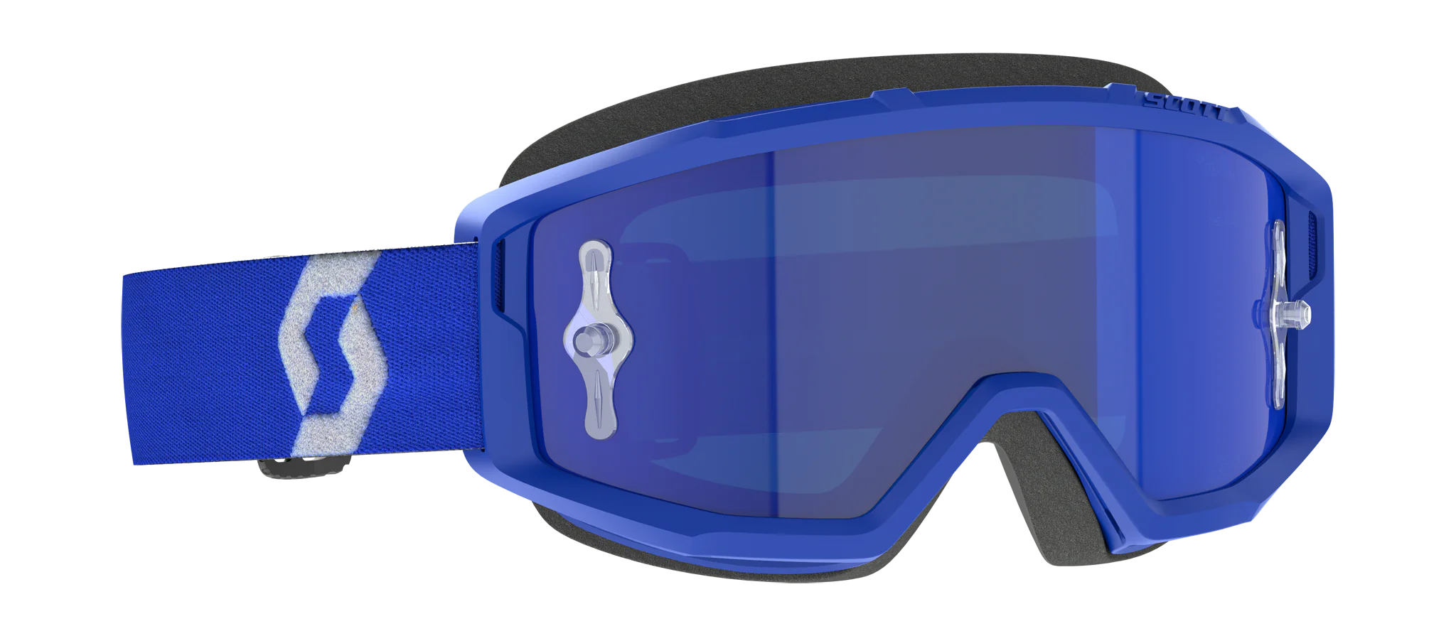 Scott Crossbril Primal - Blauw / Wit - Spiegel Electric Blauw Lens