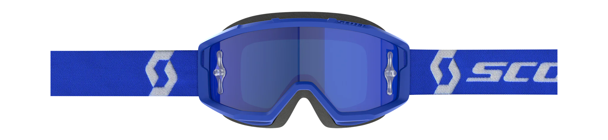 Scott Crossbril Primal - Blauw / Wit - Spiegel Electric Blauw Lens