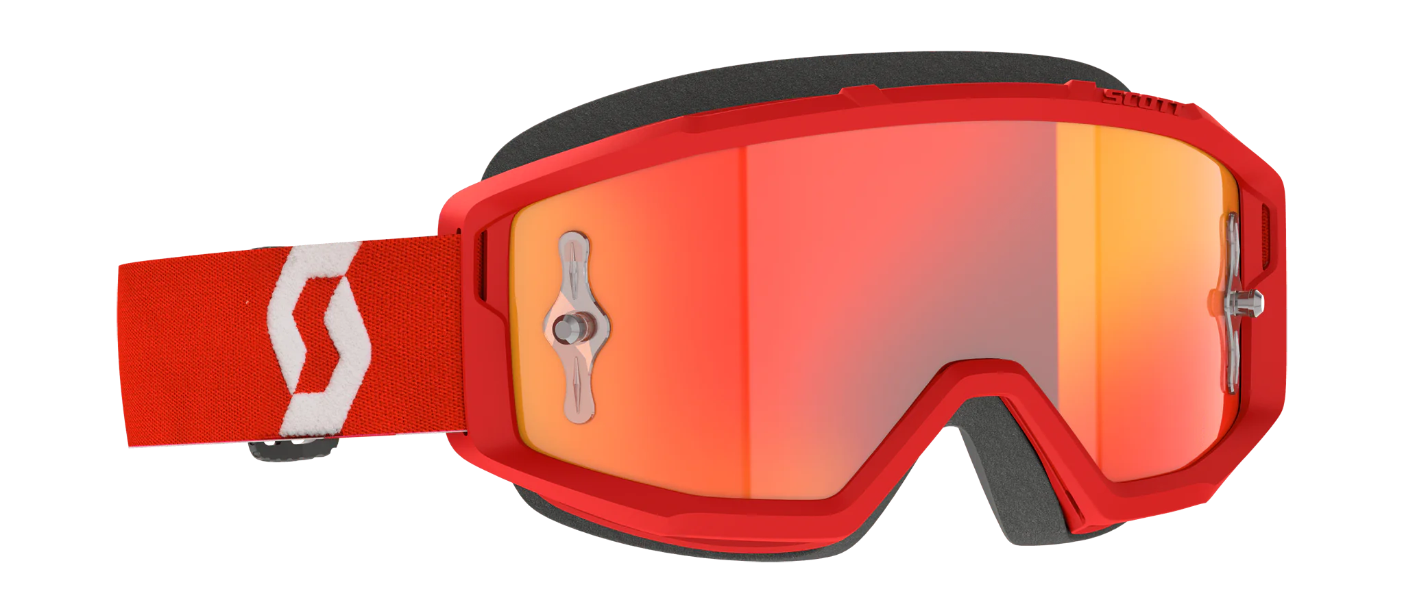 Scott Crossbril Primal - Rood / Wit - Spiegel Oranje Lens