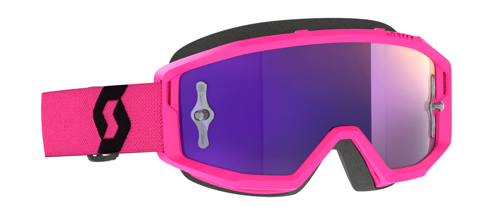 Scott Crossbril Primal - Roze / Zwart - Spiegel Paars Lens
