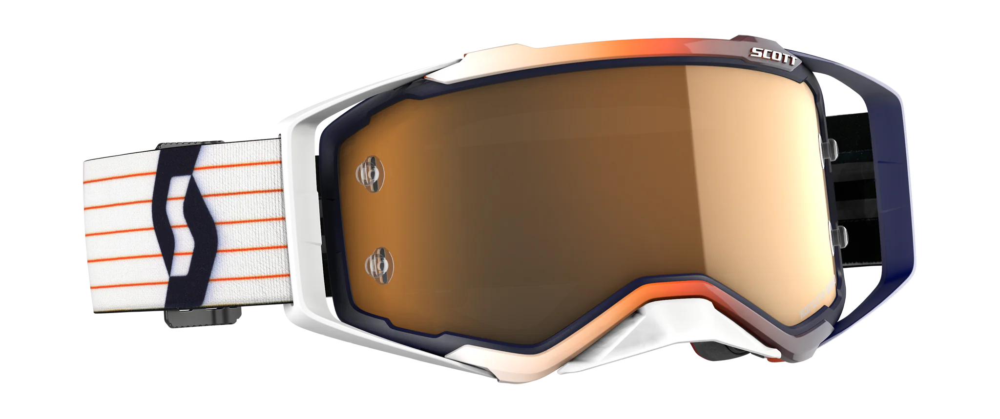 Scott Crossbril Prospect - Blauw / Oranje - Amplifier Spiegel Goud Lens