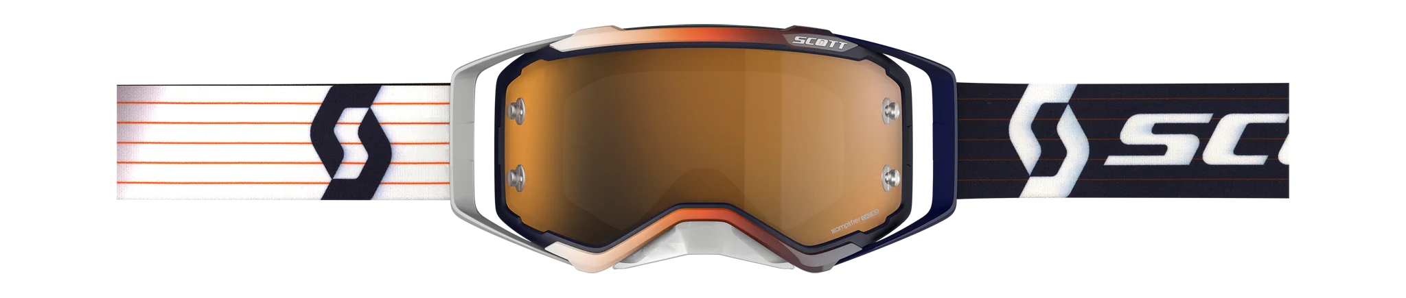 Scott Crossbril Prospect - Blauw / Oranje - Amplifier Spiegel Goud Lens