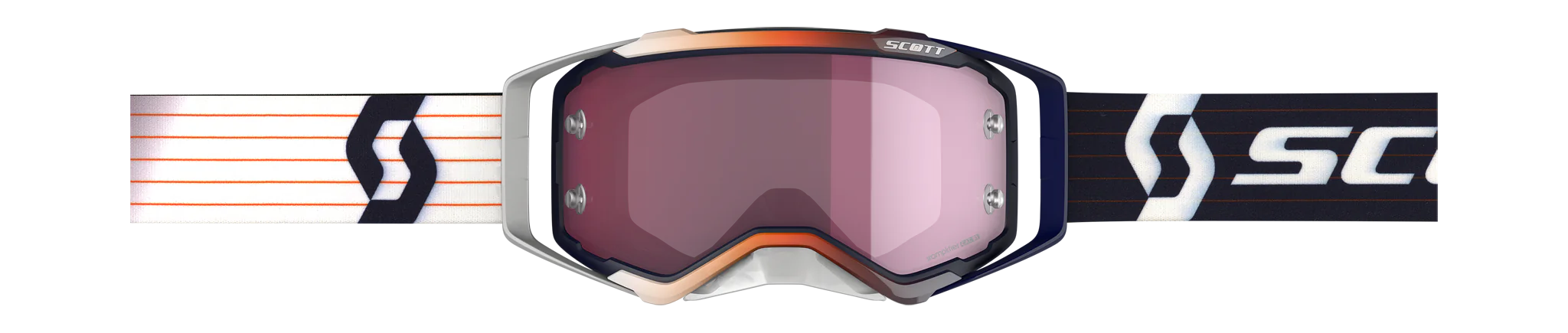 Scott Crossbril Prospect - Blauw / Wit - Amplifier Spiegel Rose Lens
