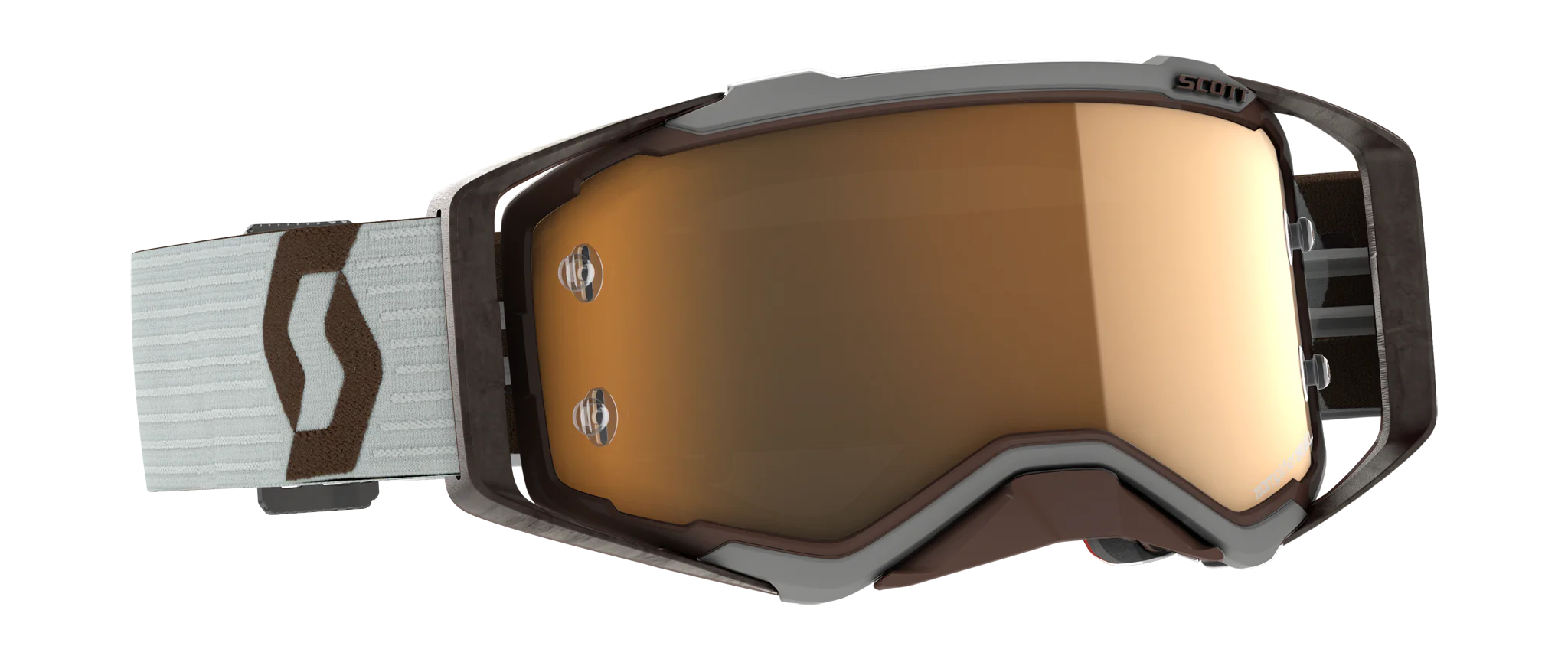 Scott Crossbril Prospect - Grijs / Bruin - Amplifier Spiegel Goud Lens
