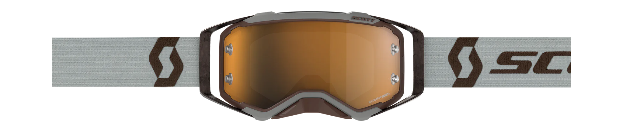 Scott Crossbril Prospect - Grijs / Bruin - Amplifier Spiegel Goud Lens