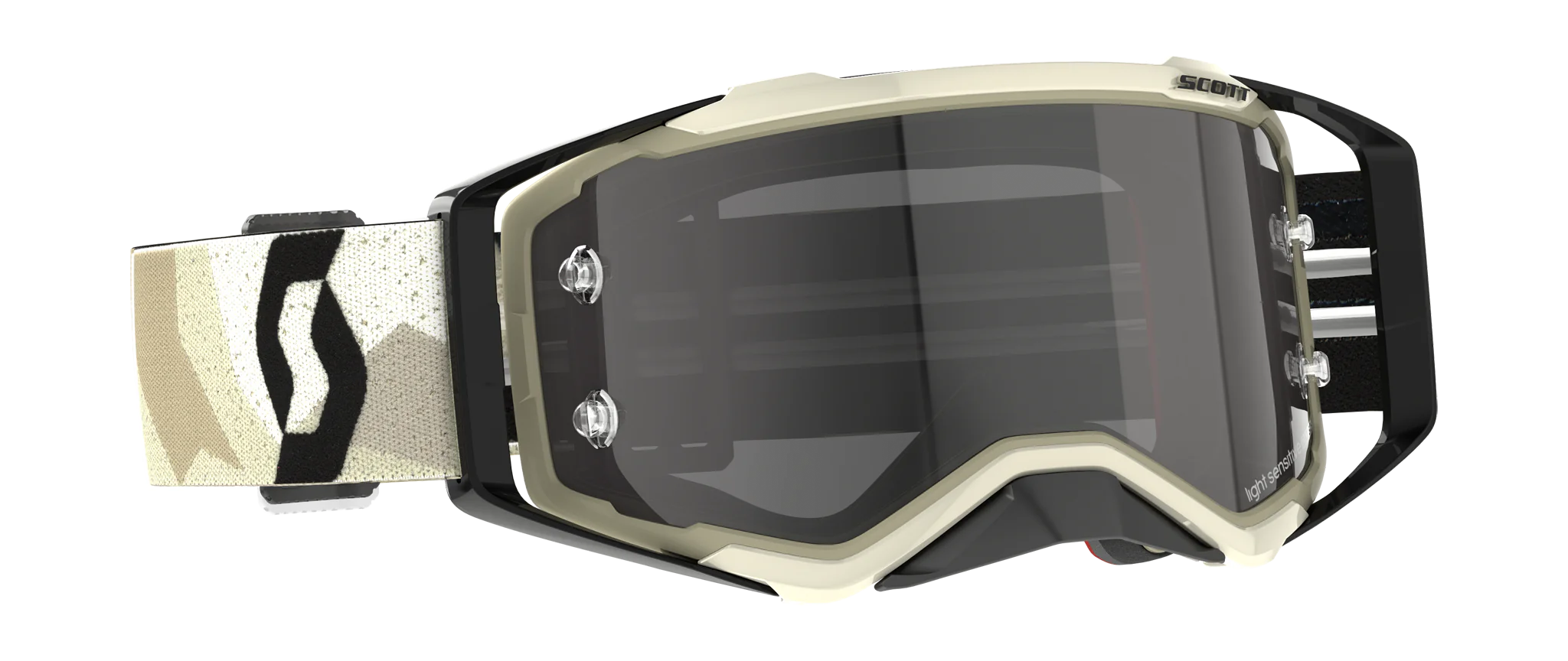 Scott Crossbril Prospect Sand Dust - Camo Beige / Zwart - Light Sensitive Grijs Lens