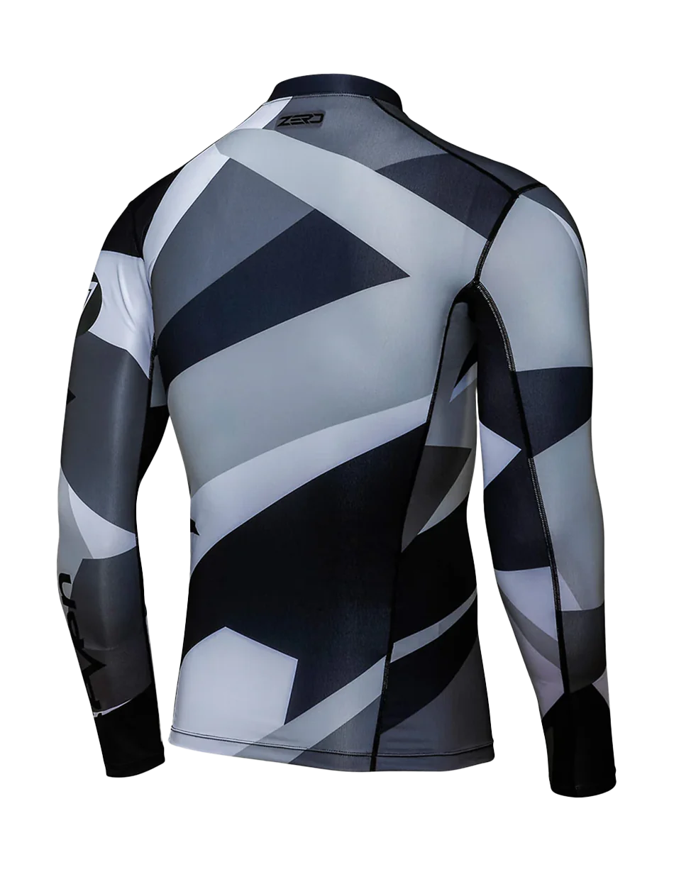 Seven Kinder Compressie Shirt Zero Battleship - Zwart / Grijs