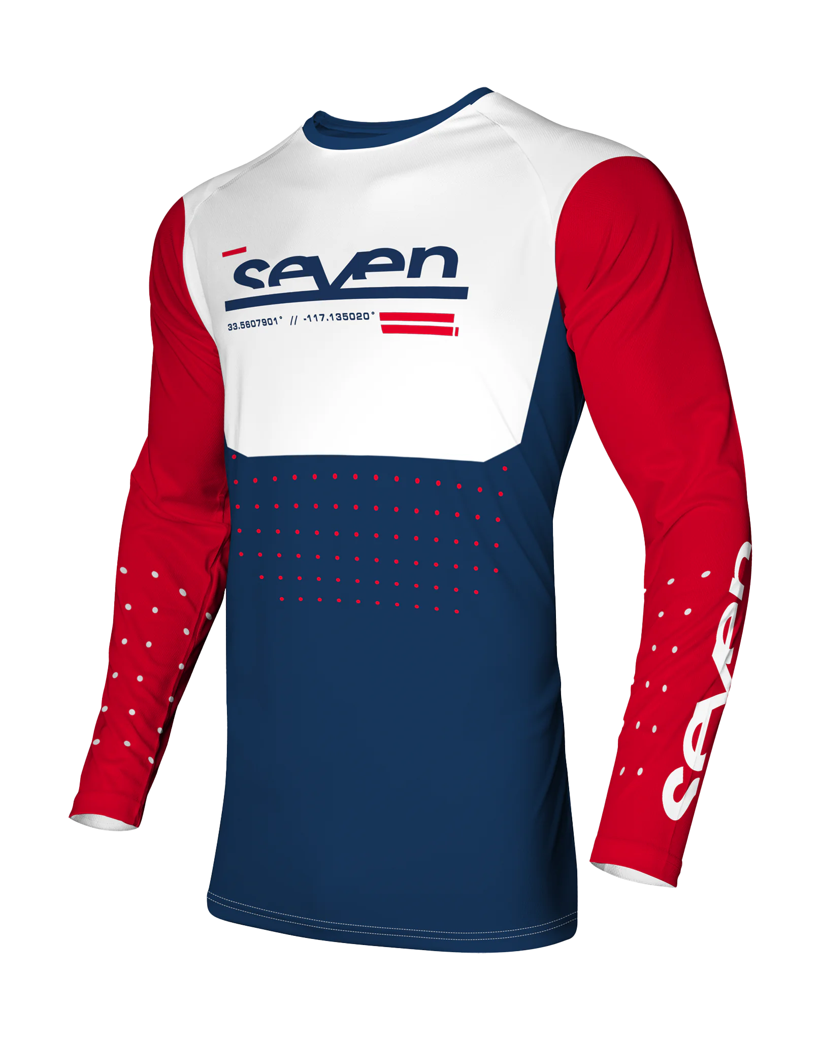 Seven Kinder Cross Shirt Vox Aperture - Rood / Navy