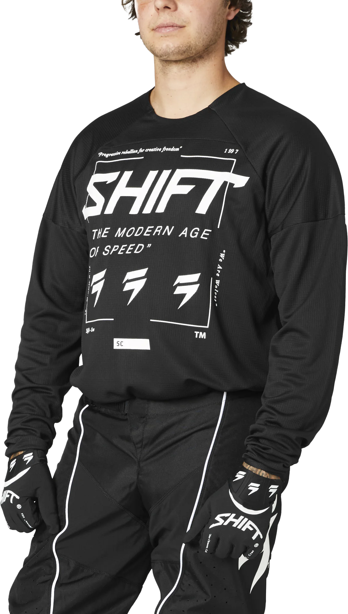 Shift Cross Shirt WHIT3 Label Bliss - Zwart / Wit