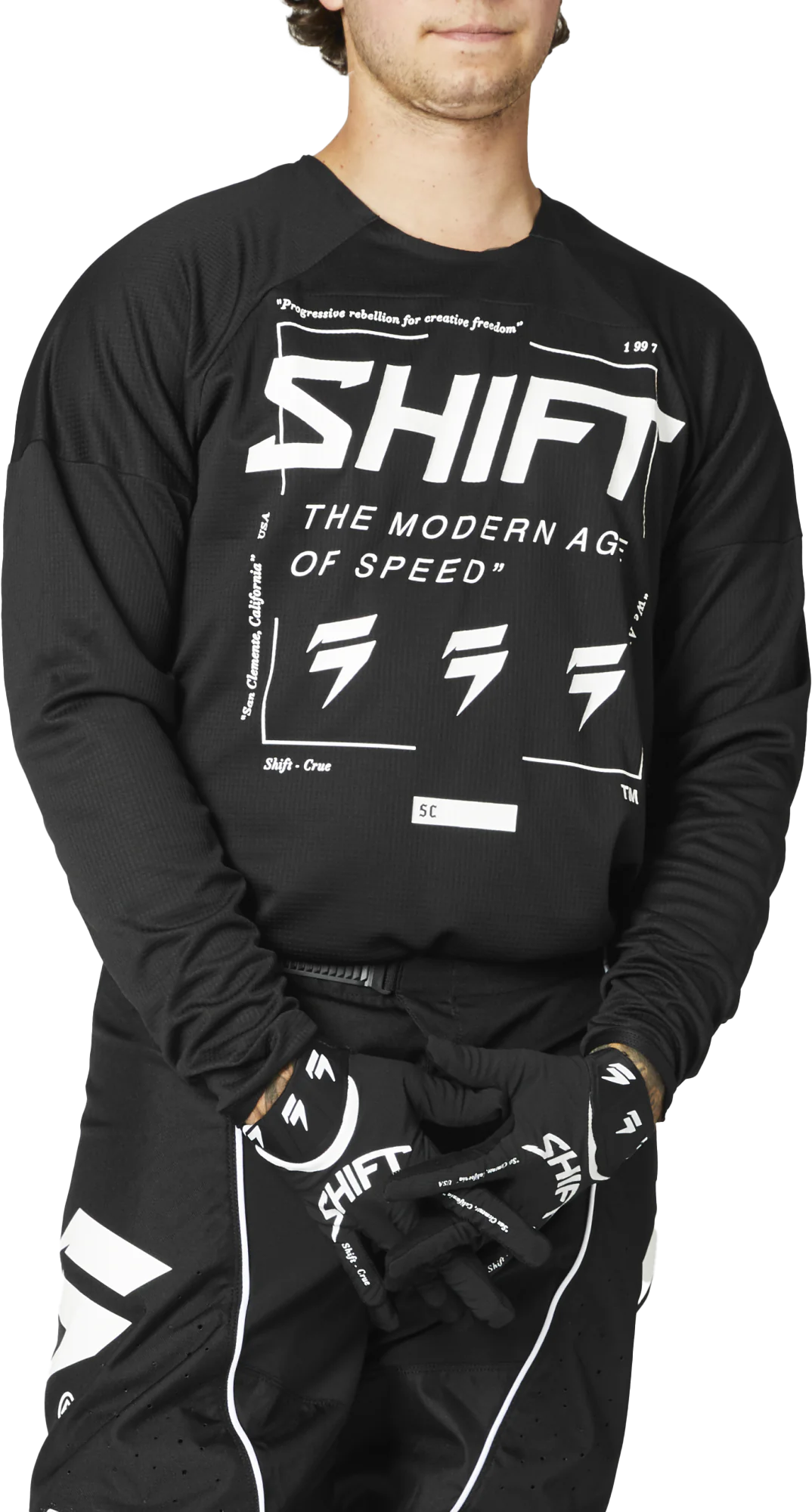 Shift Cross Shirt WHIT3 Label Bliss - Zwart / Wit