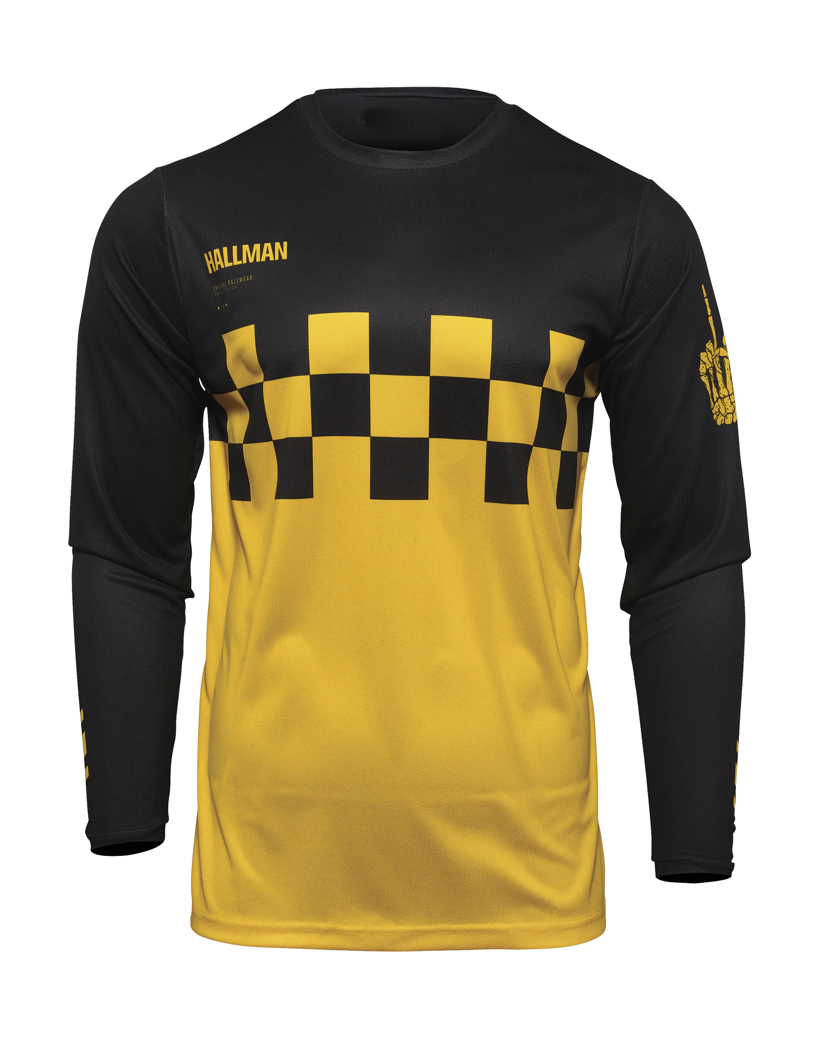 Thor Crosskleding 2026 Hallman Differ Cheq - Geel / Zwart