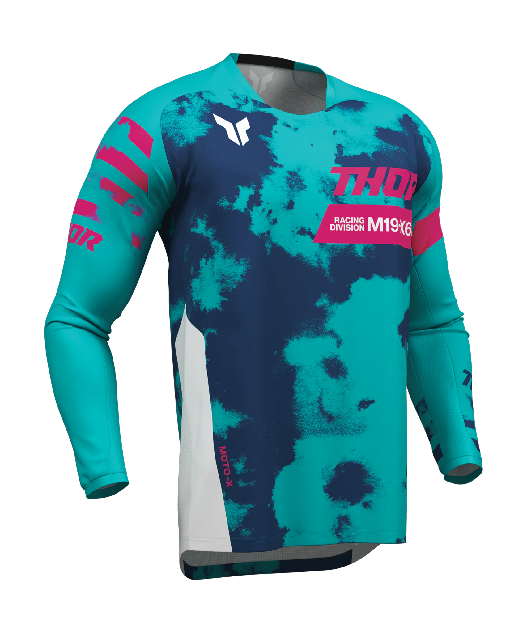 Thor Cross Shirt 2026 Launchmode Bleach - Wit / Aqua