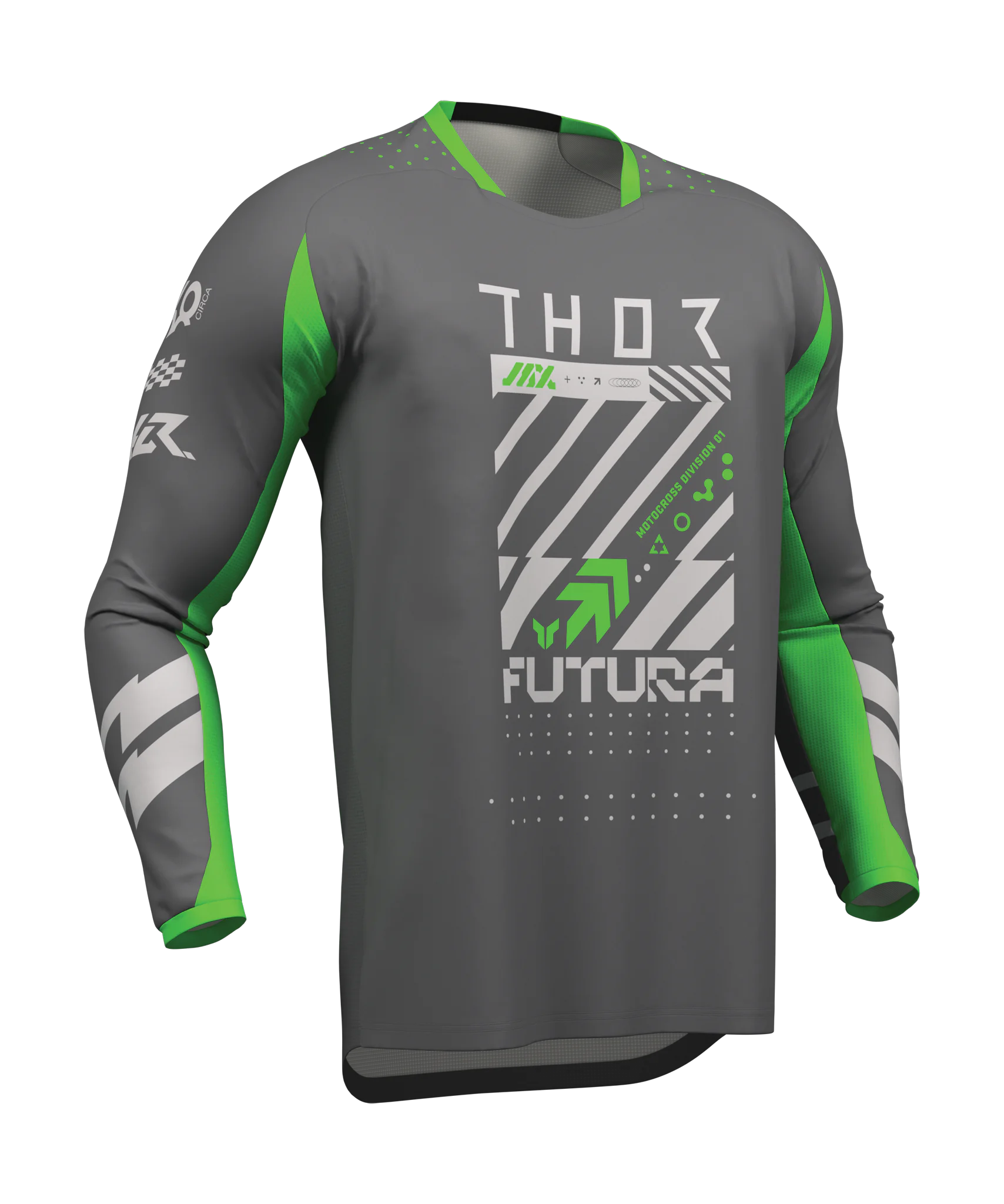 Thor Crosskleding 2026 Launchmode Futura - Charcoal / Groen