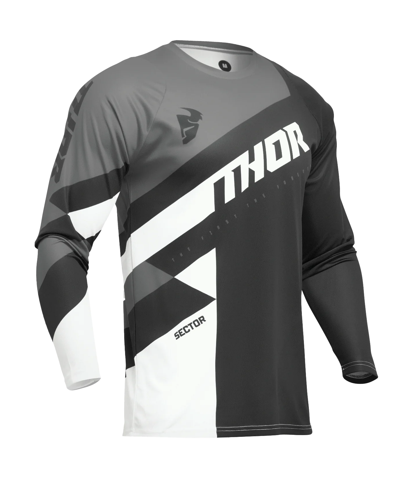 Thor Cross Shirt Sector Checker - Charcoal Zwart / Grijs