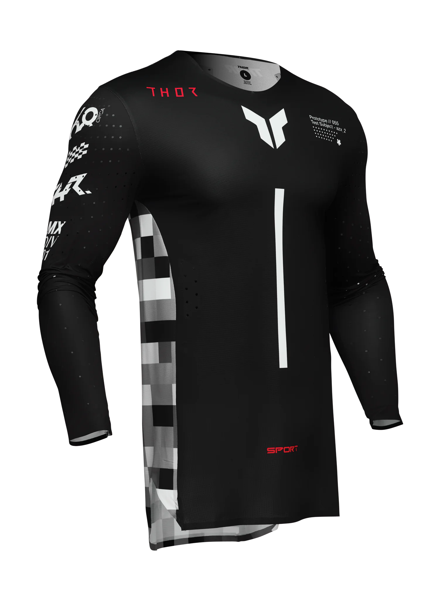 Thor Cross Shirt Sportmode Riot - Zwart / Rood