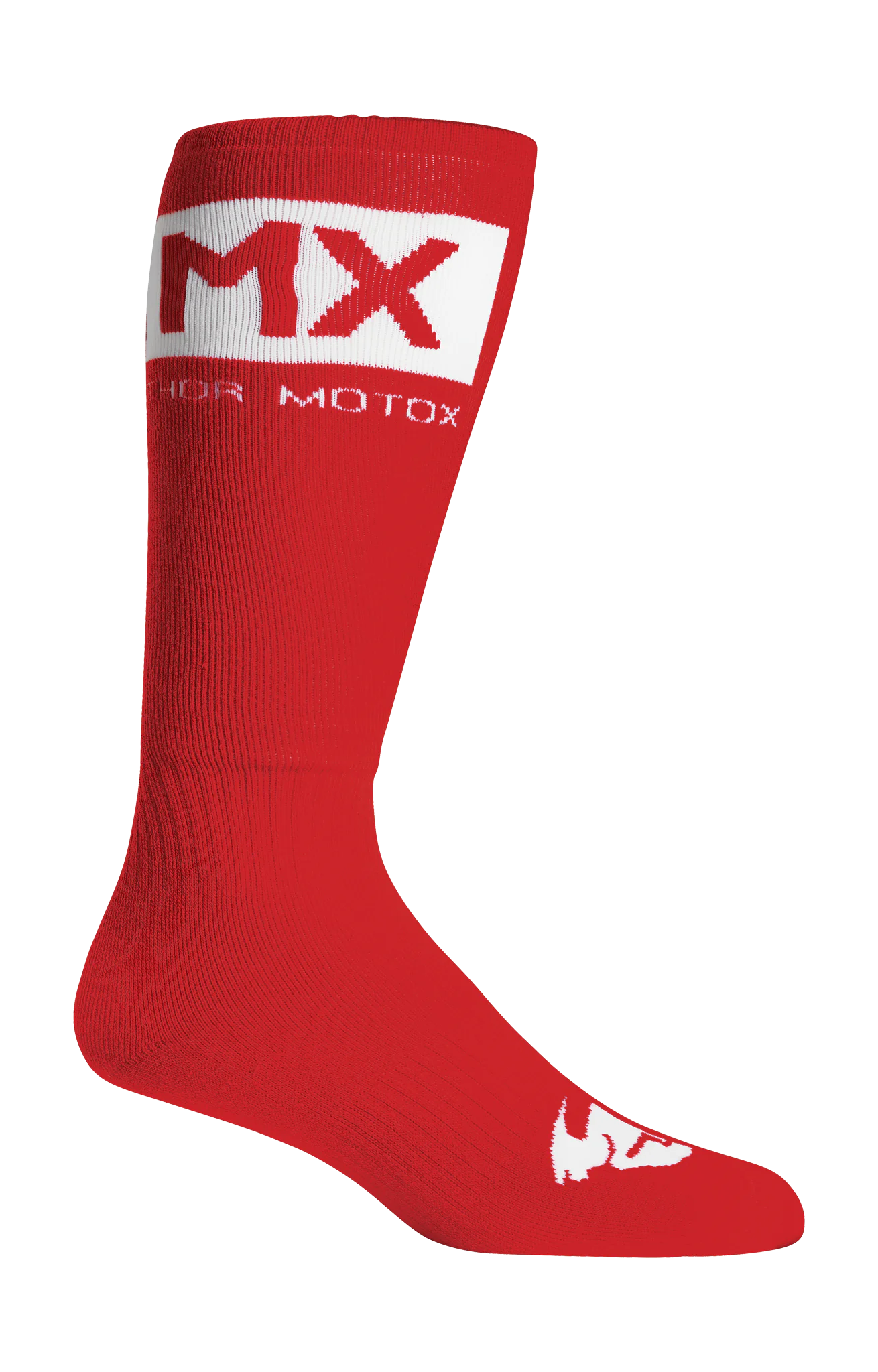 Thor Cross Sokken Solid - Rood / Wit