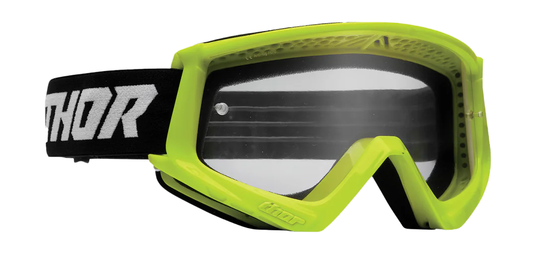 Thor Crossbril Combat Racer - Flo Acid / Zwart - Clear Lens
