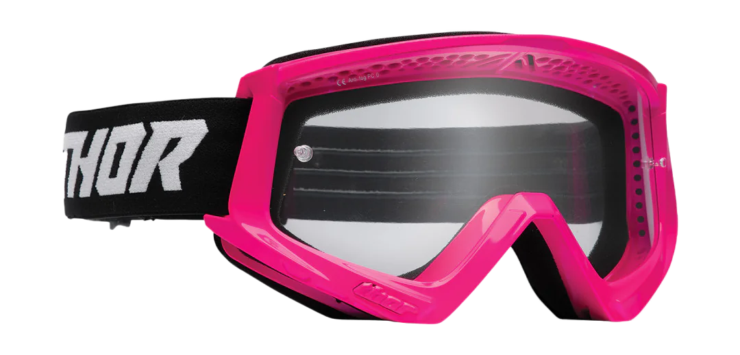 Thor Crossbril Combat Racer - Flo Roze / Zwart - Clear Lens