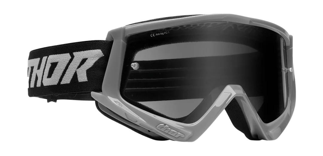 Thor Crossbril Combat Sand Racer - Grijs / Zwart - Smoke Lens