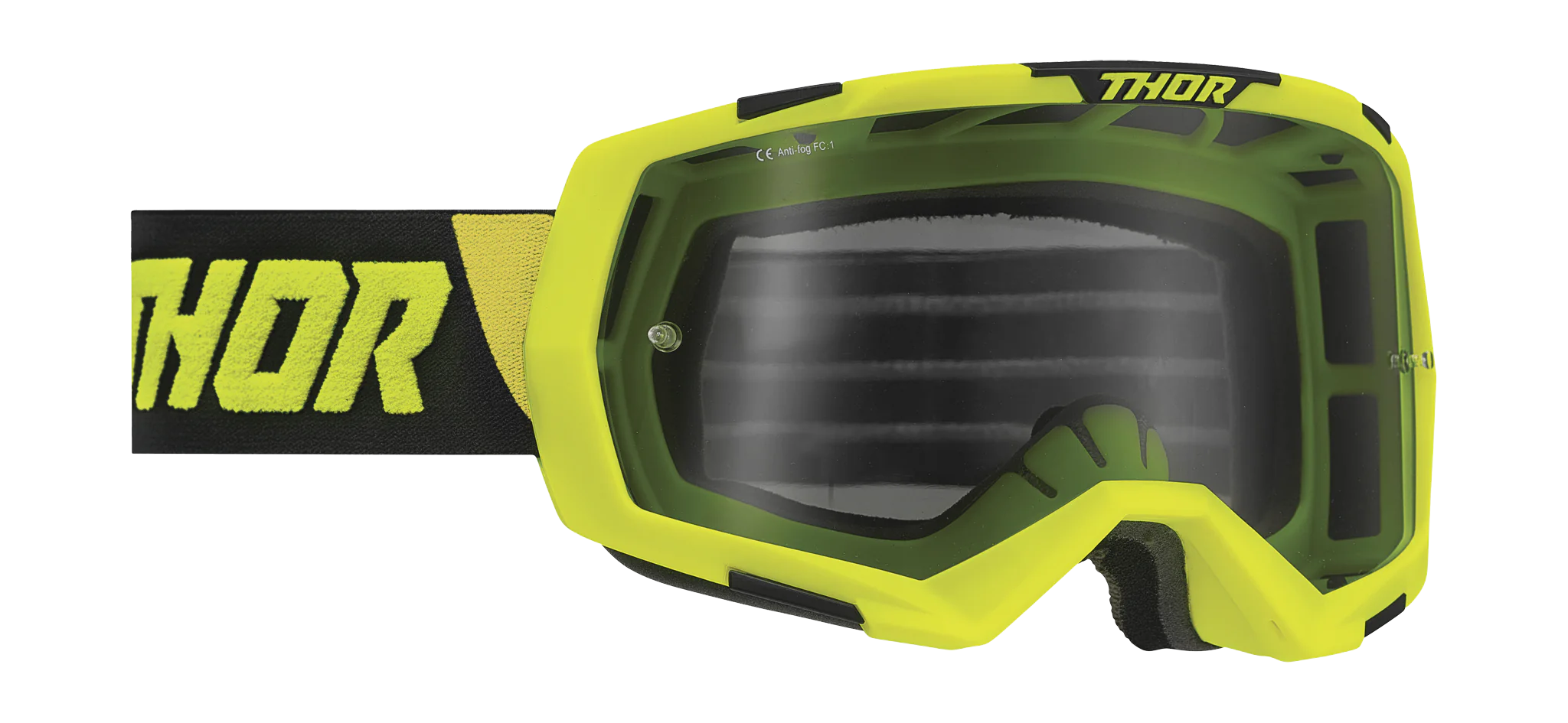Thor Crossbril Regiment - Lime / Zwart - Smoke Lens