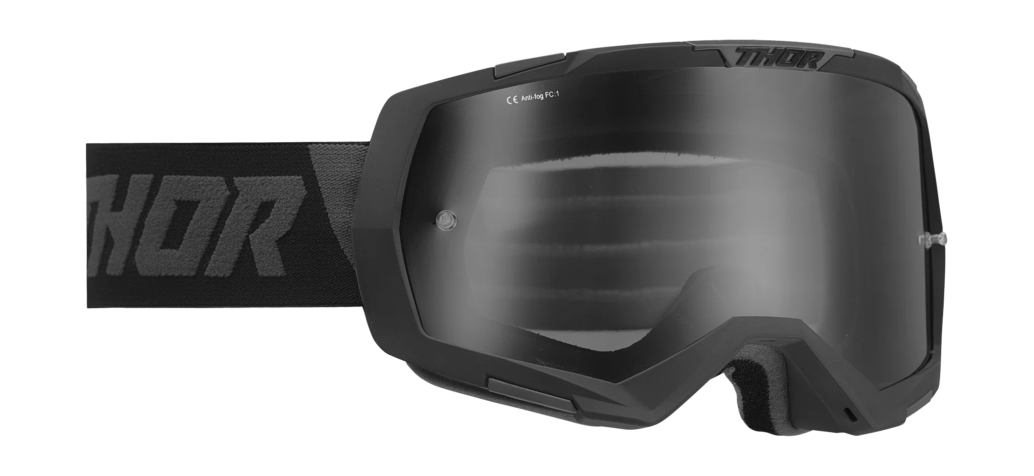 Thor Crossbril Regiment - Zwart / Grijs - Smoke Lens