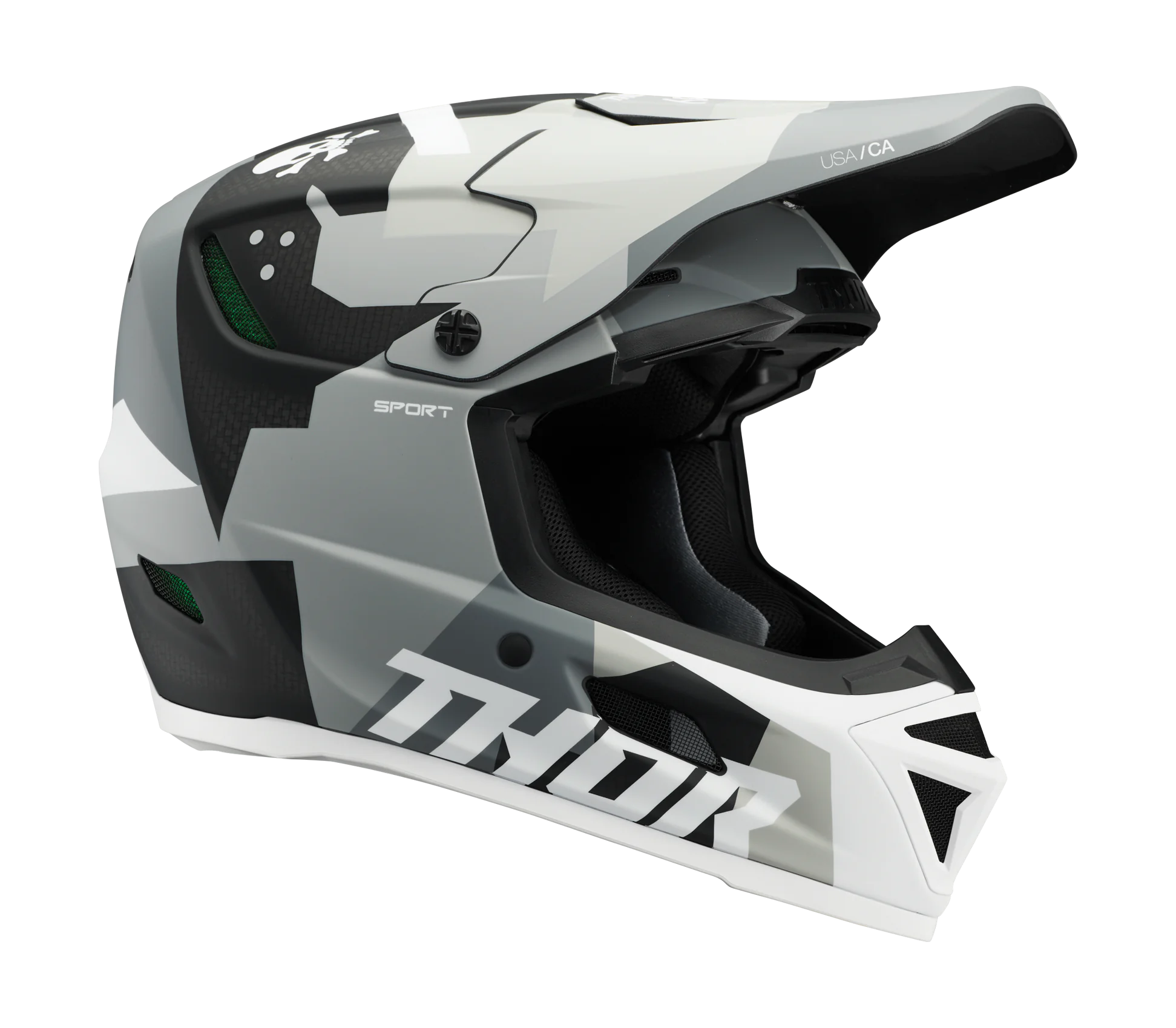 Thor Crosshelm Reflex Sport Carbon Brave - Grijs / Wit