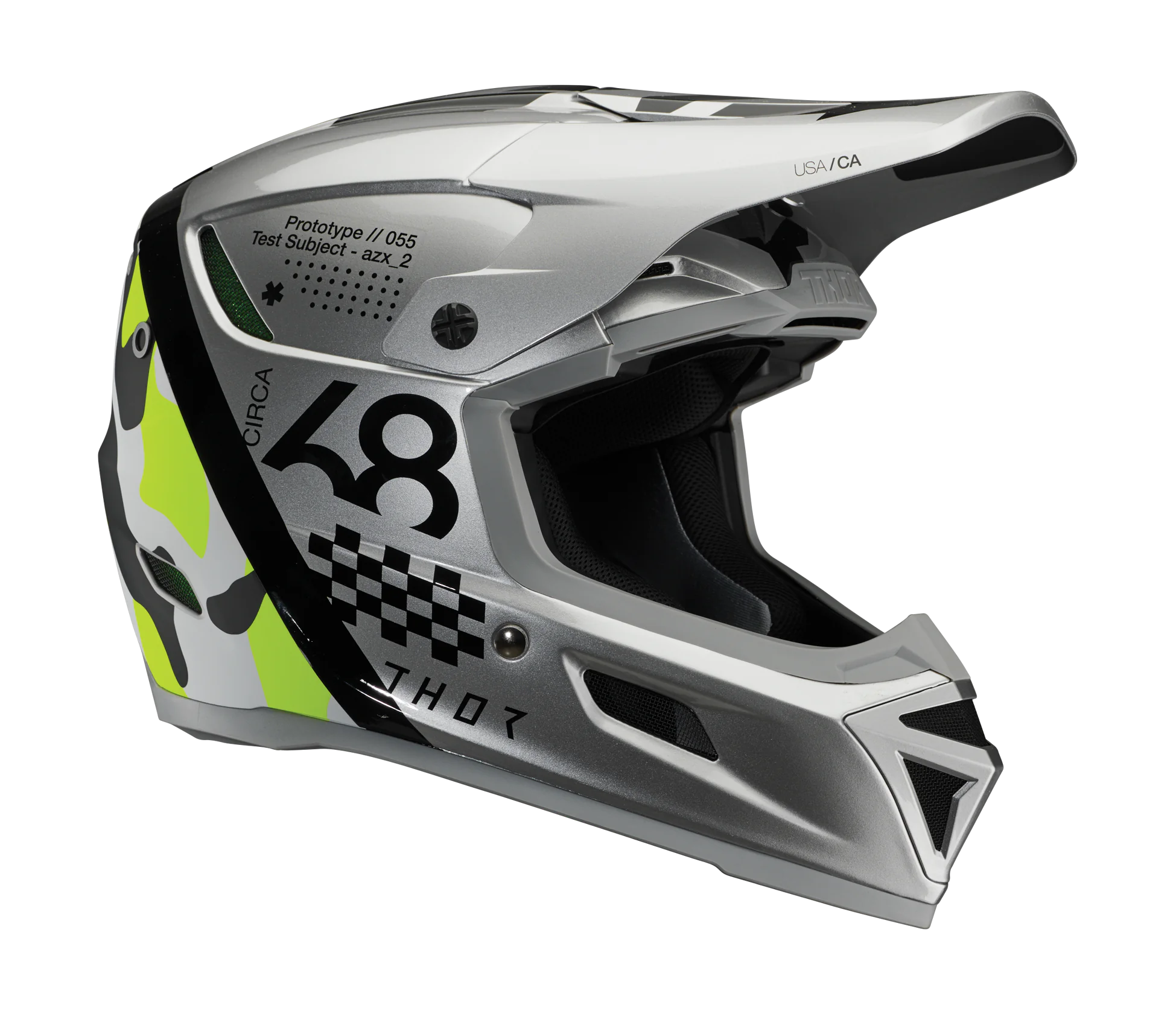 Thor Crosshelm Reflex Sport Riot - Grijs / Acid