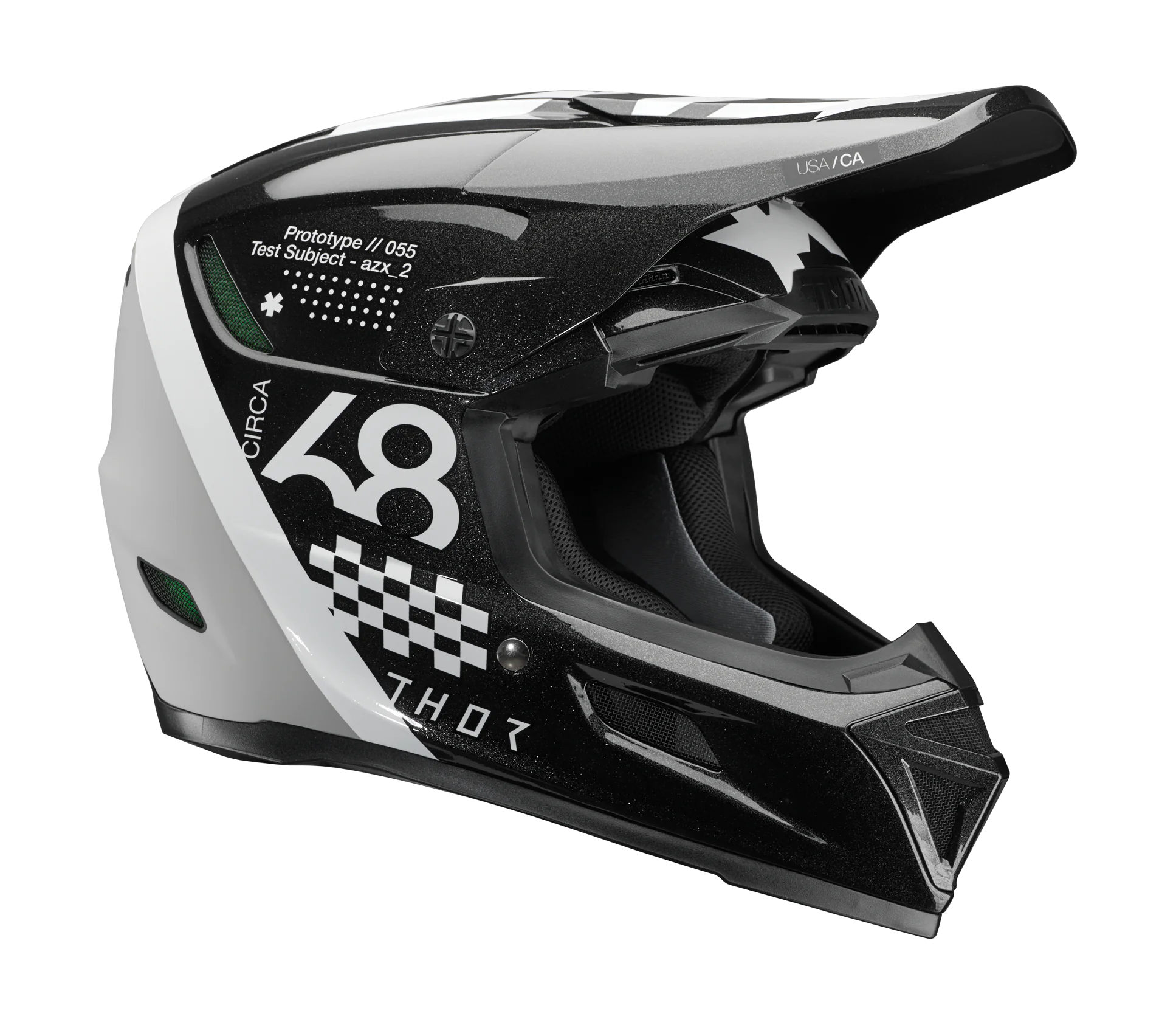 Thor Crosshelm Reflex Sport Riot - Zwart / Wit