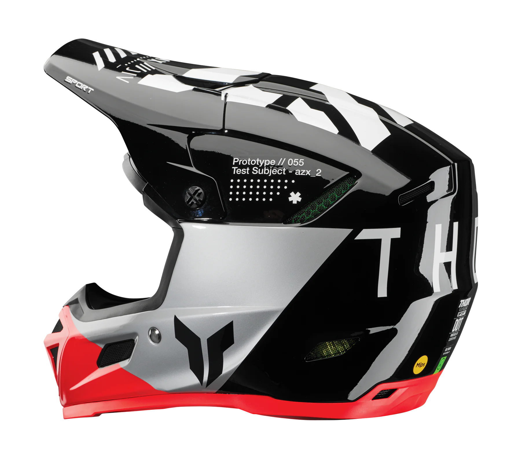 Thor Crosshelm Reflex Sport Strike - Zwart / Rood