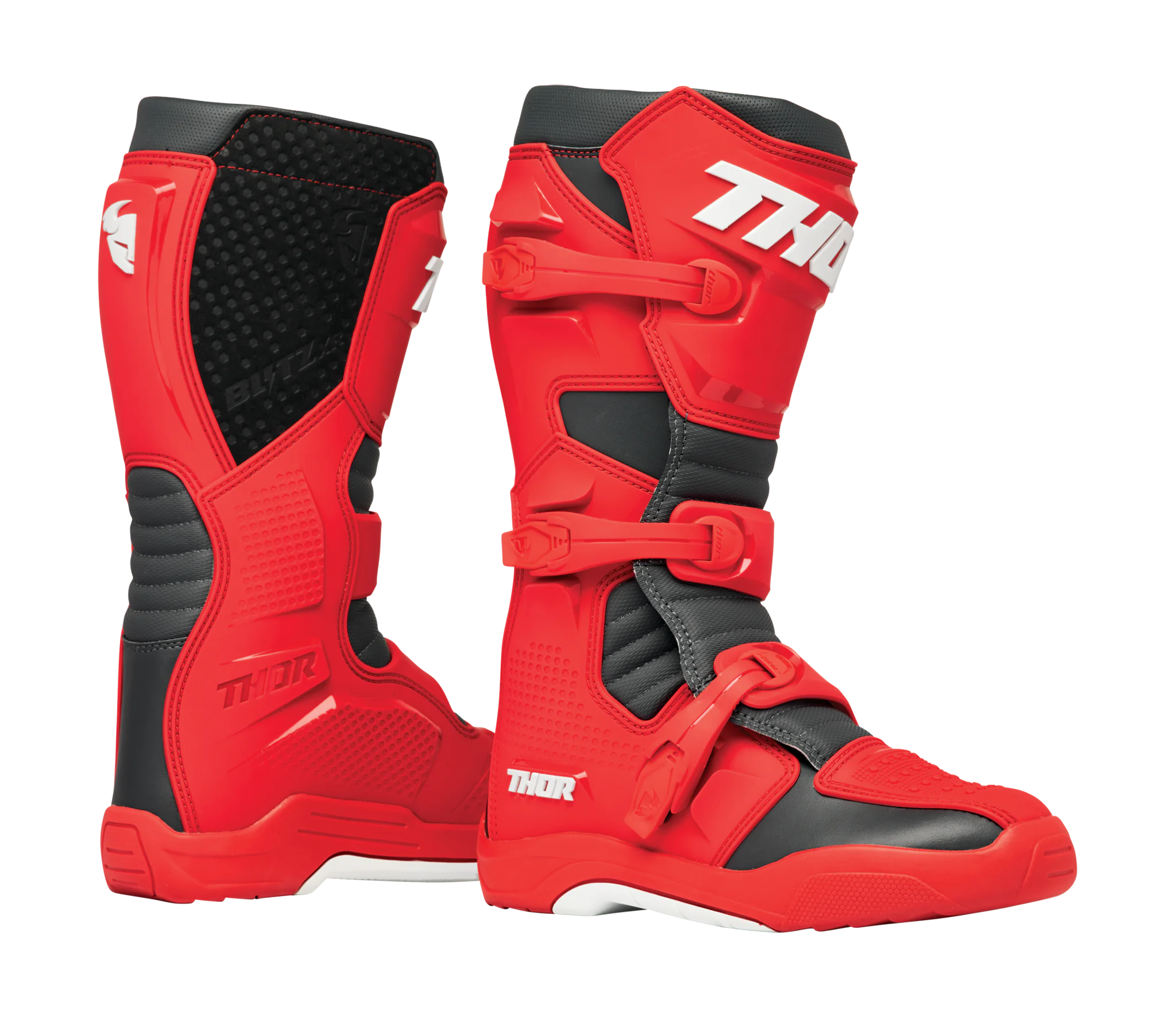 Thor Crosslaarzen Blitz XR - Rood / Charcoal