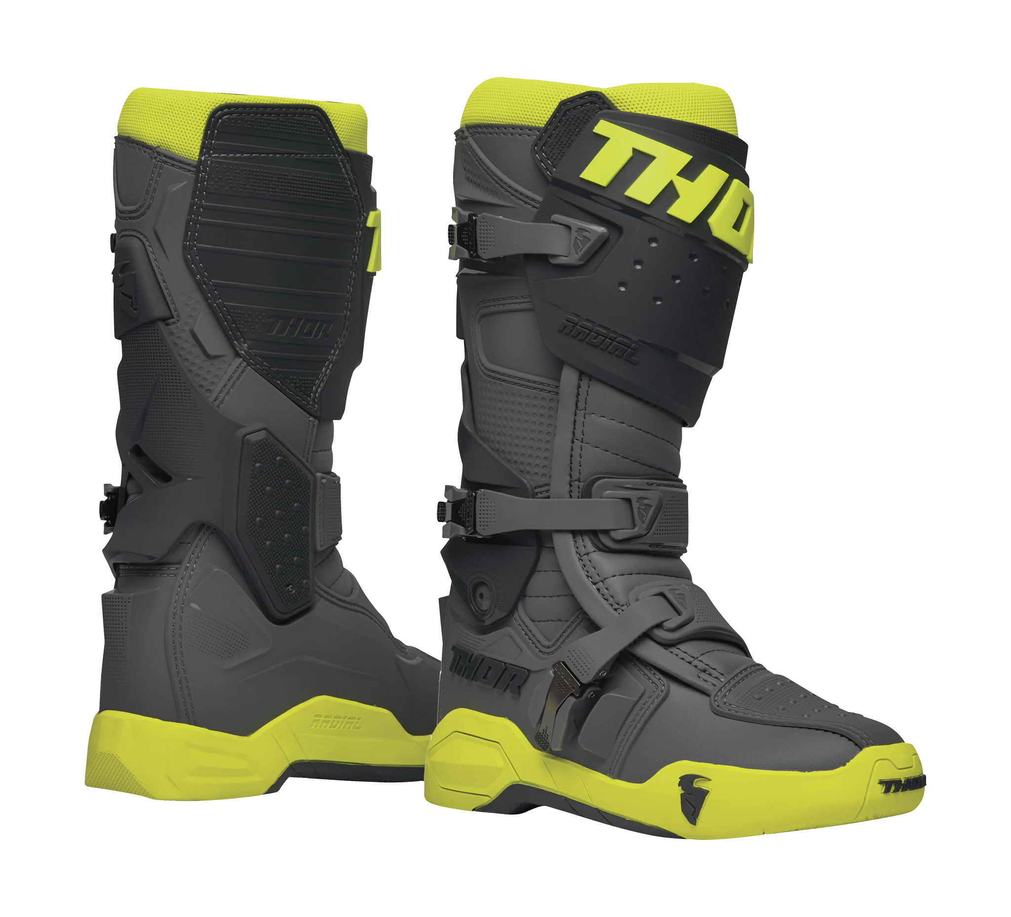 Thor Crosslaarzen Radial - Grijs / Fluo Geel