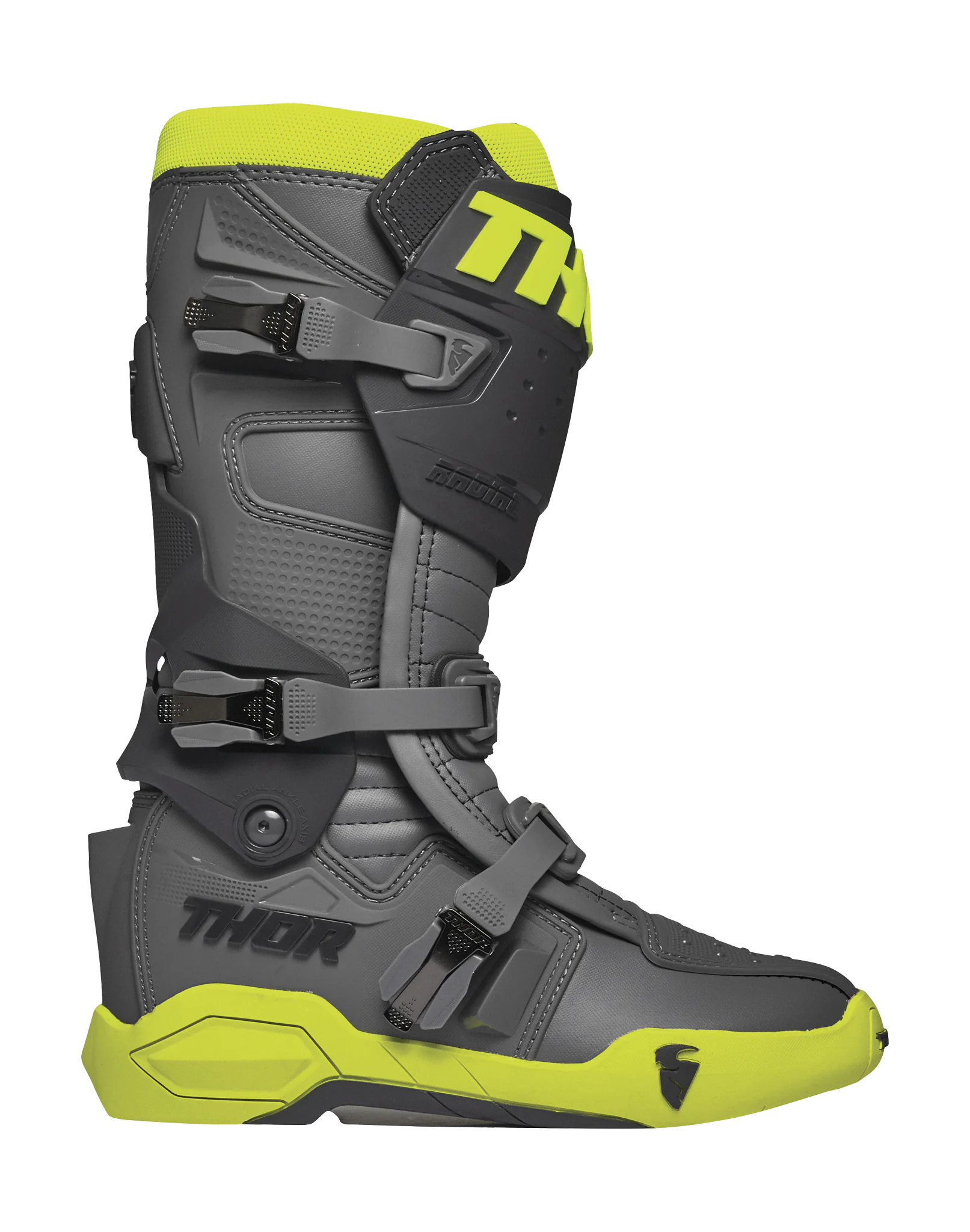 Thor Crosslaarzen Radial - Grijs / Fluo Geel