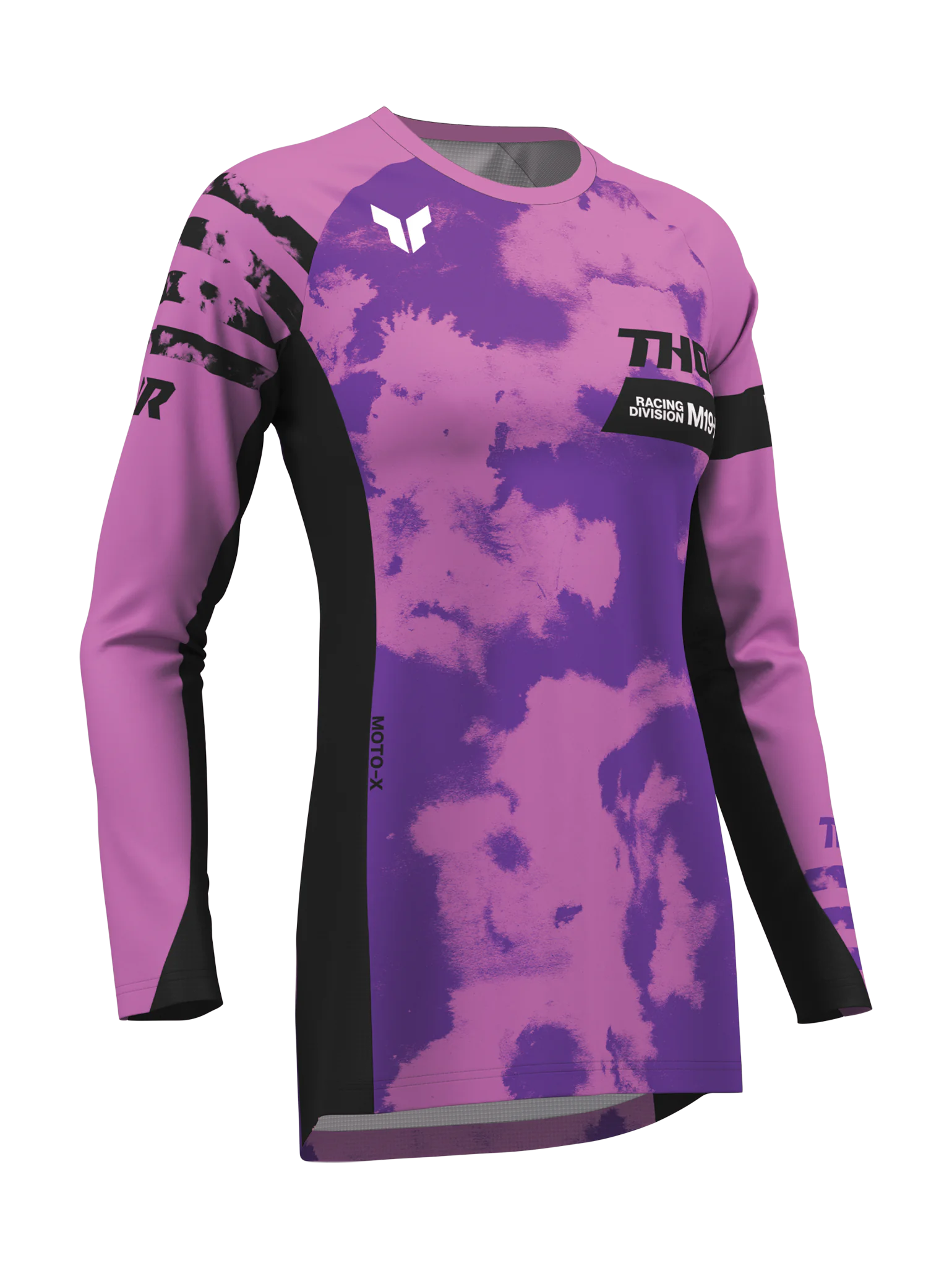 Thor Dames Cross Shirt 2026 Launchmode Bleach - Zwart / Orchid