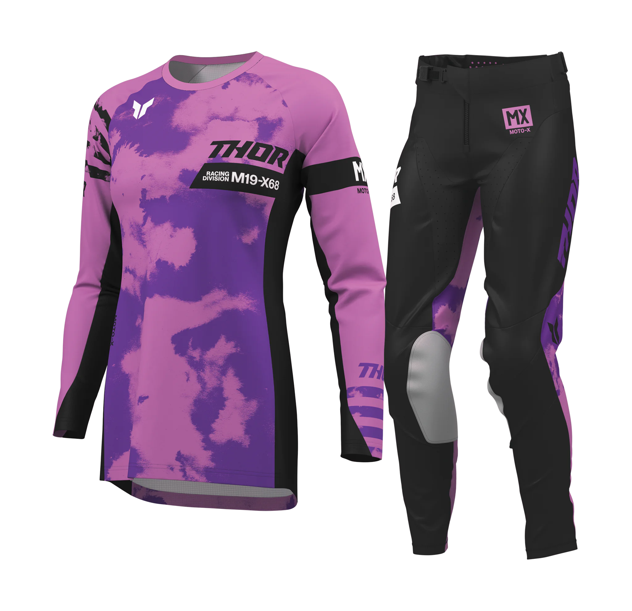 Thor Dames Crosskleding 2026 Launchmode Bleach - Zwart / Orchid