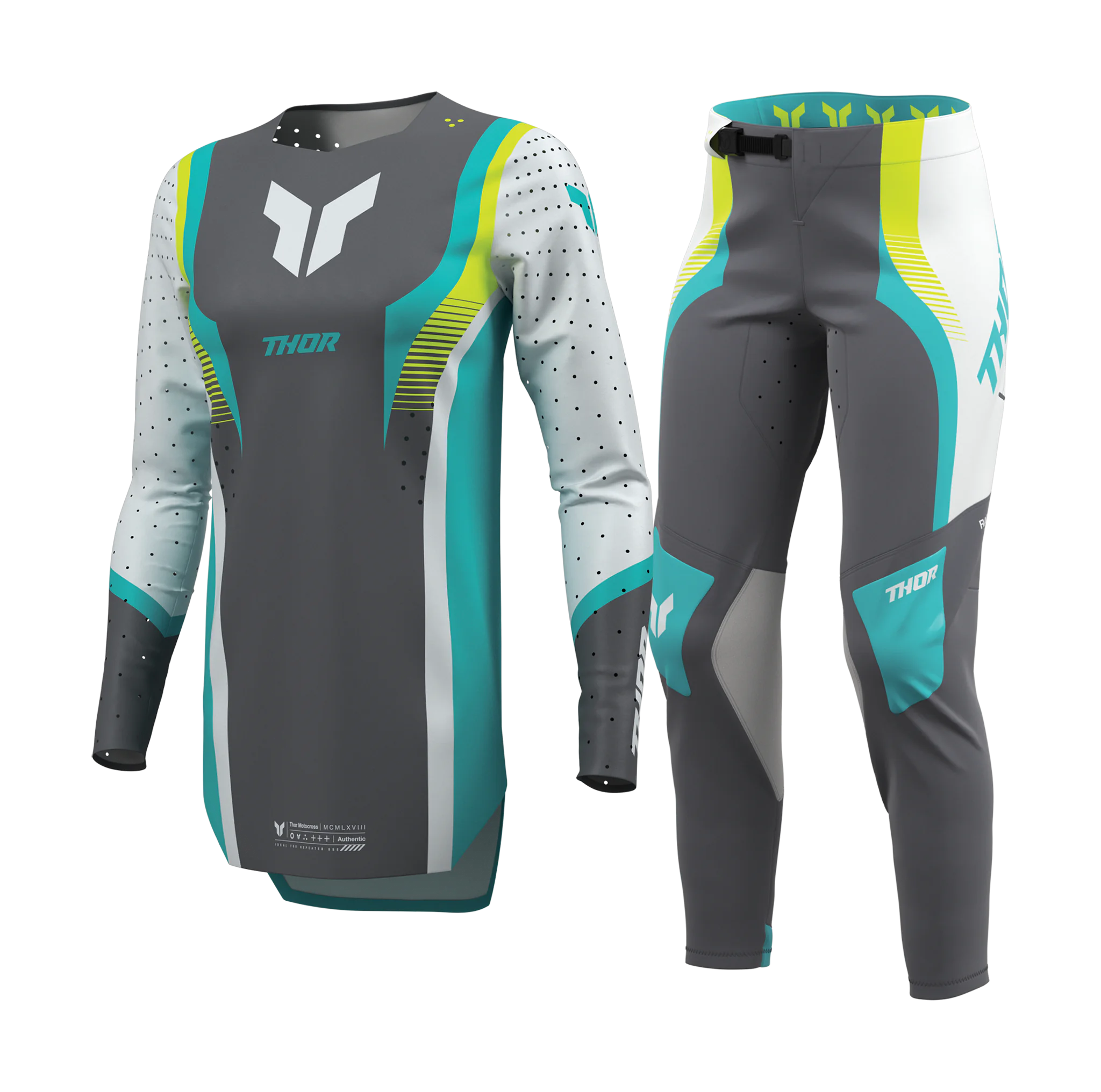 Thor Dames Crosskleding 2026 Sportmode Velocity - Grijs / Aqua