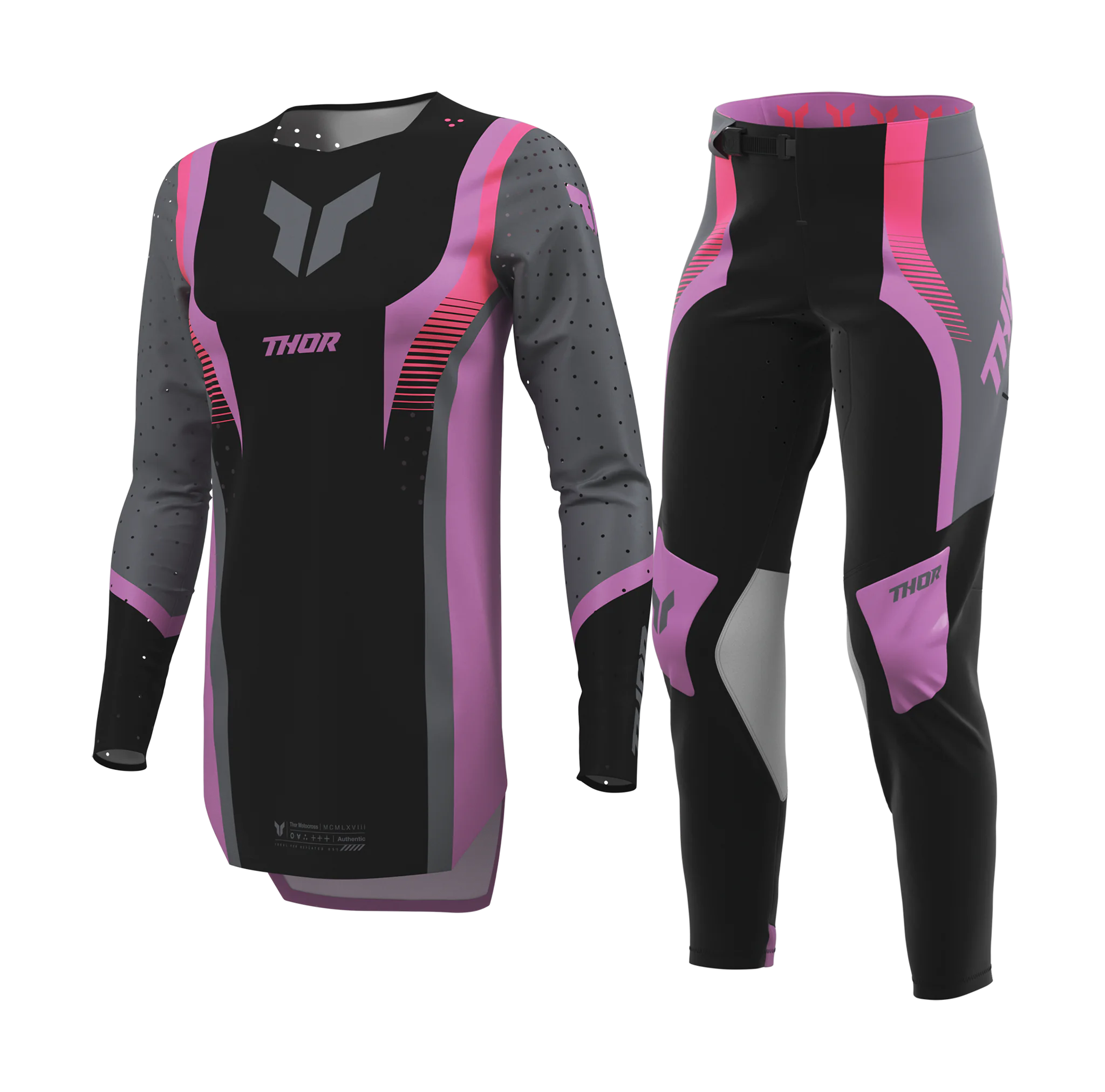 Thor Dames Crosskleding 2026 Sportmode Velocity - Zwart / Orchid