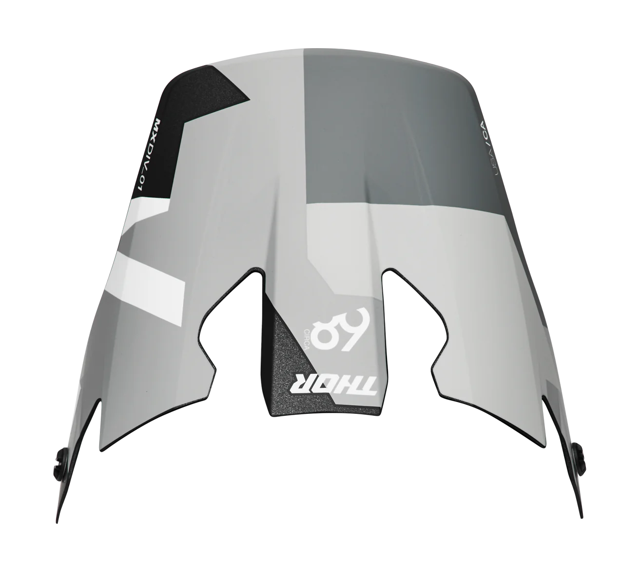Thor Helmklep Reflex Sport Carbon Brave - Grijs / Wit